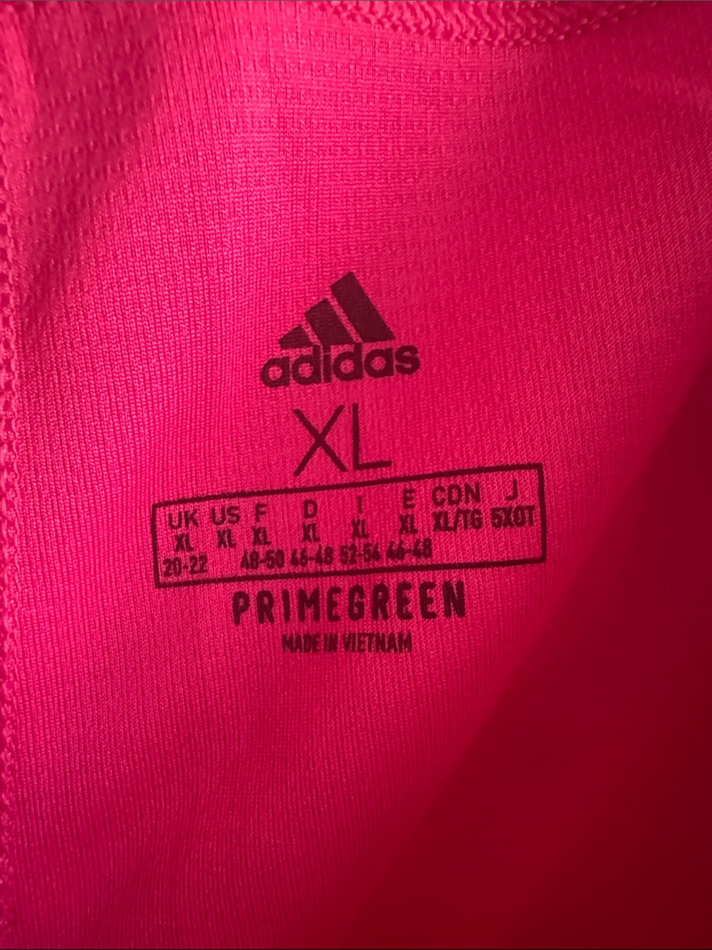 adidas Women’s Bright Pink Athletic Shorts with Black Stripes - Picture 4 of 4